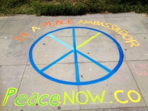 PeaceNow chalk art