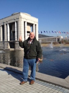 Scotty Bruer outside War Memorial in Seoul 11-13-13